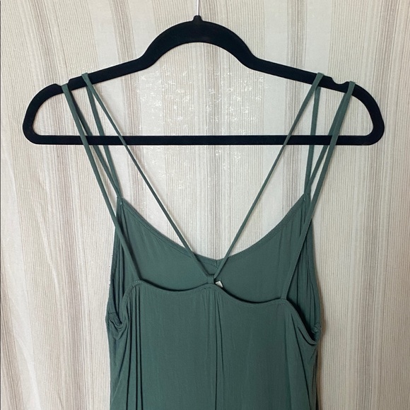 AERIE STRAPPY SLIP DRESS VIBRANT SAGE GREEN SMALL - Picture 6 of 9